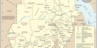Kaart van Soedan state